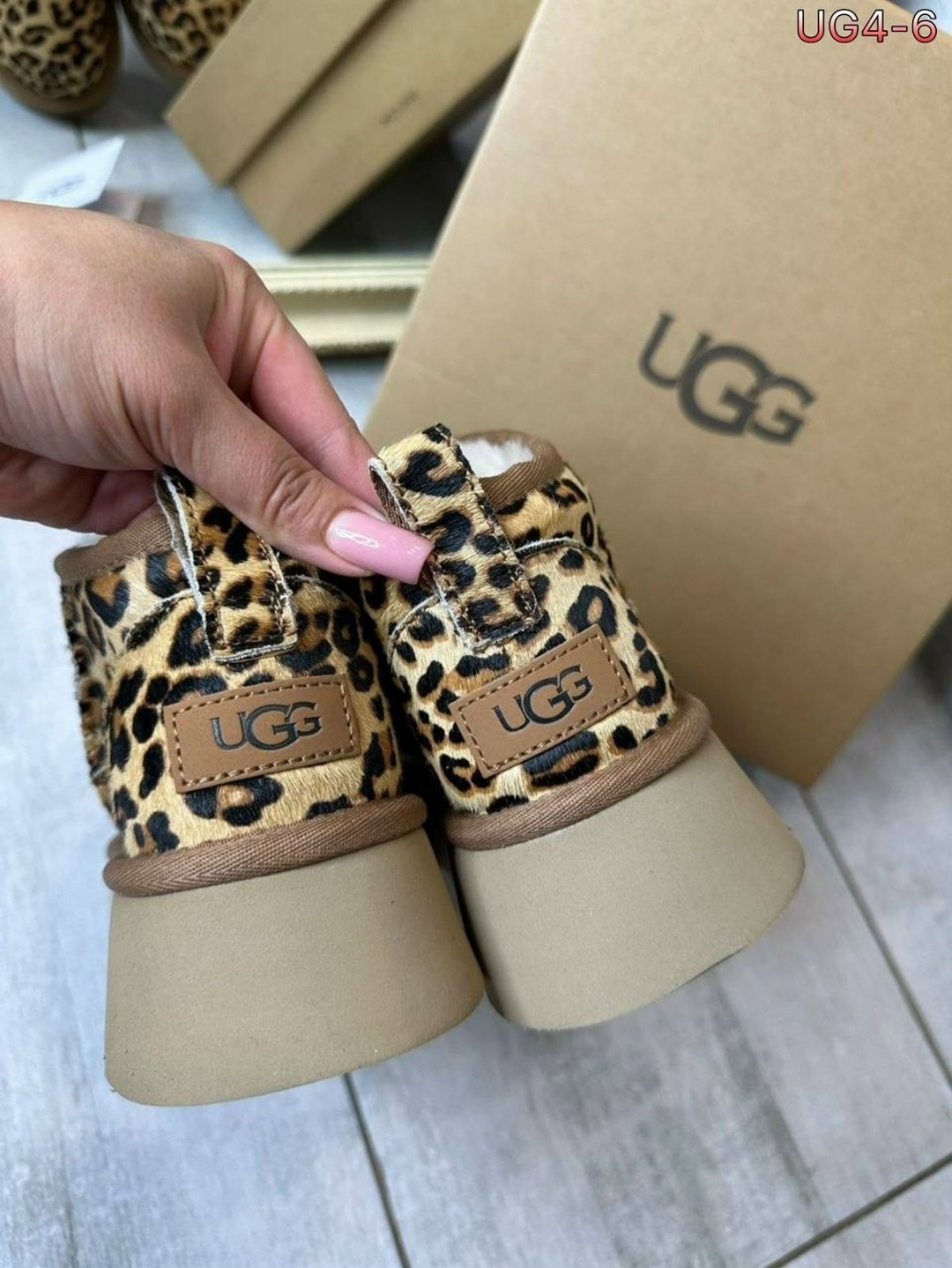 угги ugg с натуральным мехом premium shoes цвет леопардовый,леопардовые угги,ugg женские угги леопардовые на платформе,ugg леопардовые,угги ugg с натуральным мехом premium shoes