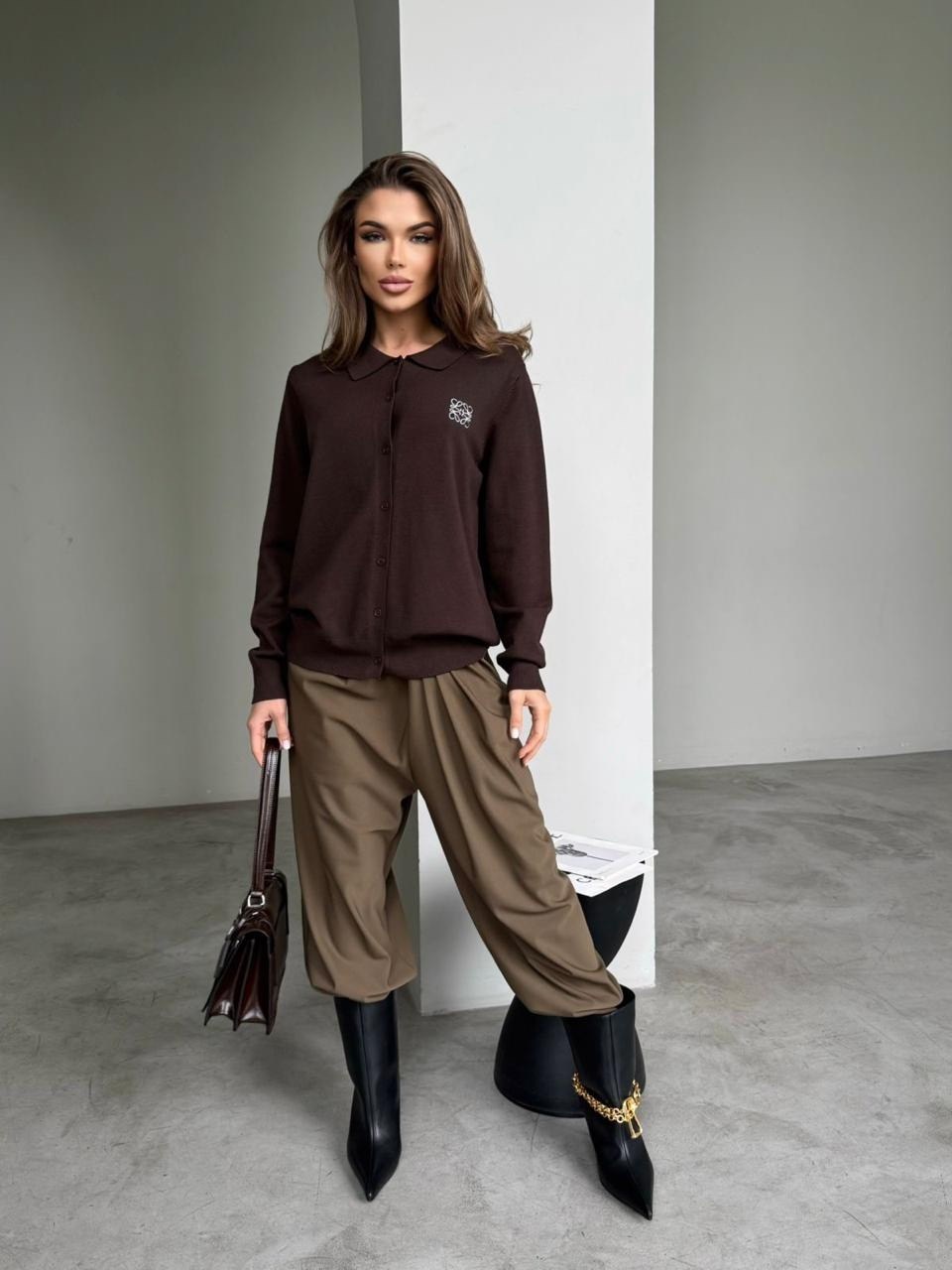 джемпер emberens,женская кофта,коричневый джемпер,кардиган на пуговицах,кардиган женский