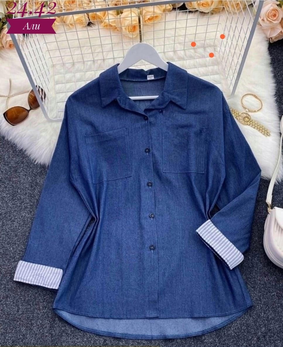 рубашка женская джинсовая,джинсовая рубашка женская 2026,рубашка с длинным рукавом джинсовая,женская джинсовая рубашка с длинным рукавом,модная женская джинсовая рубашка