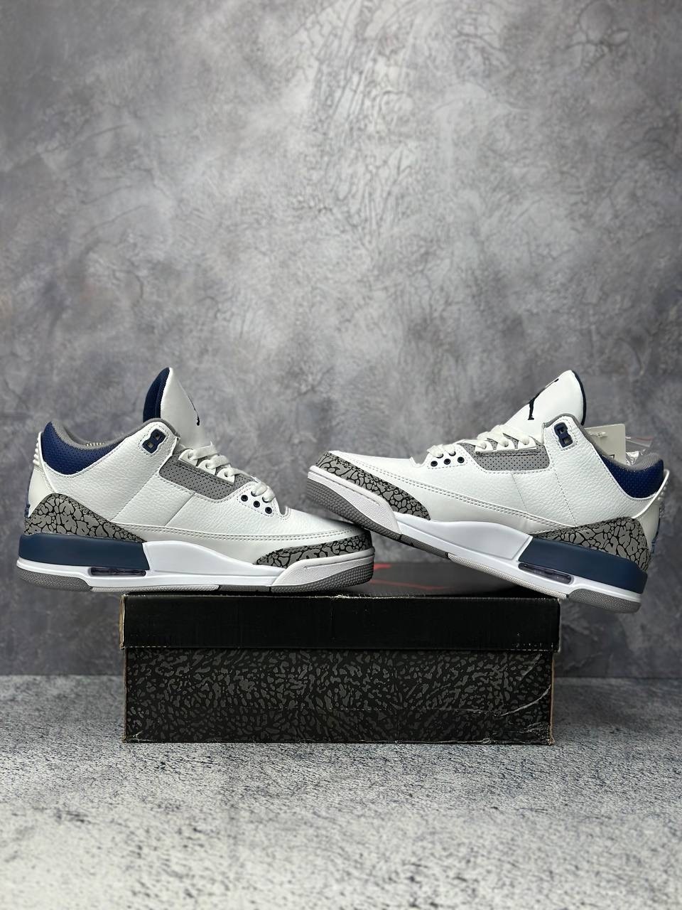 nike air jordan 3 retro,кроссовки air jordan 3 retro 'midnight navy' белый,nike air jordan 3,кроссовки,air jordan 3