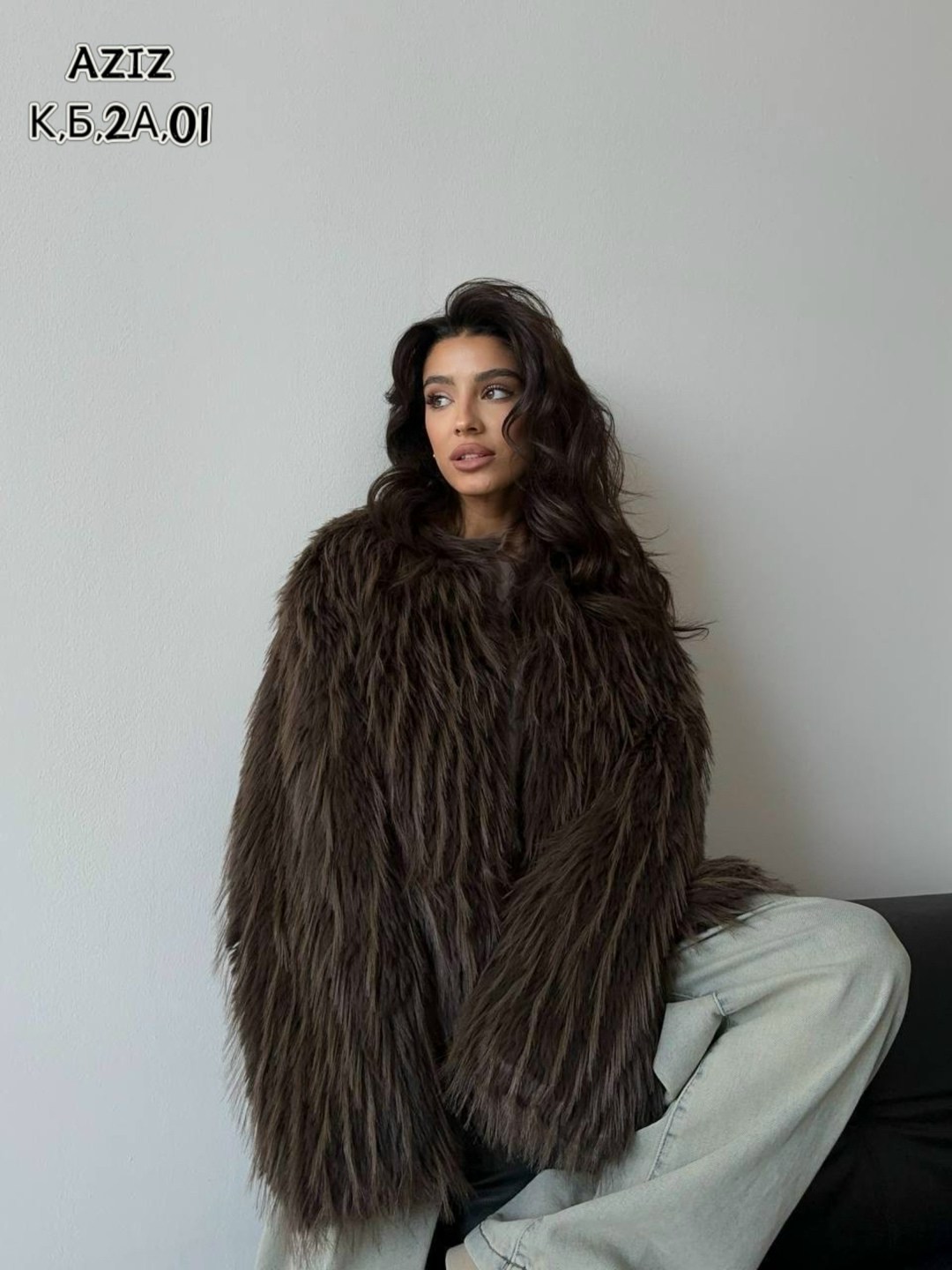 шуба,женская шуба из меха ламы,шуба лама под страуса коричневая,женская шуба из меха ламы 30635 (коричневый),страусовая шуба из меха ламы