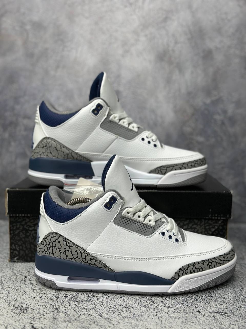 nike air jordan 3 retro,кроссовки air jordan 3 retro 'midnight navy' белый,nike air jordan 3,кроссовки,air jordan 3