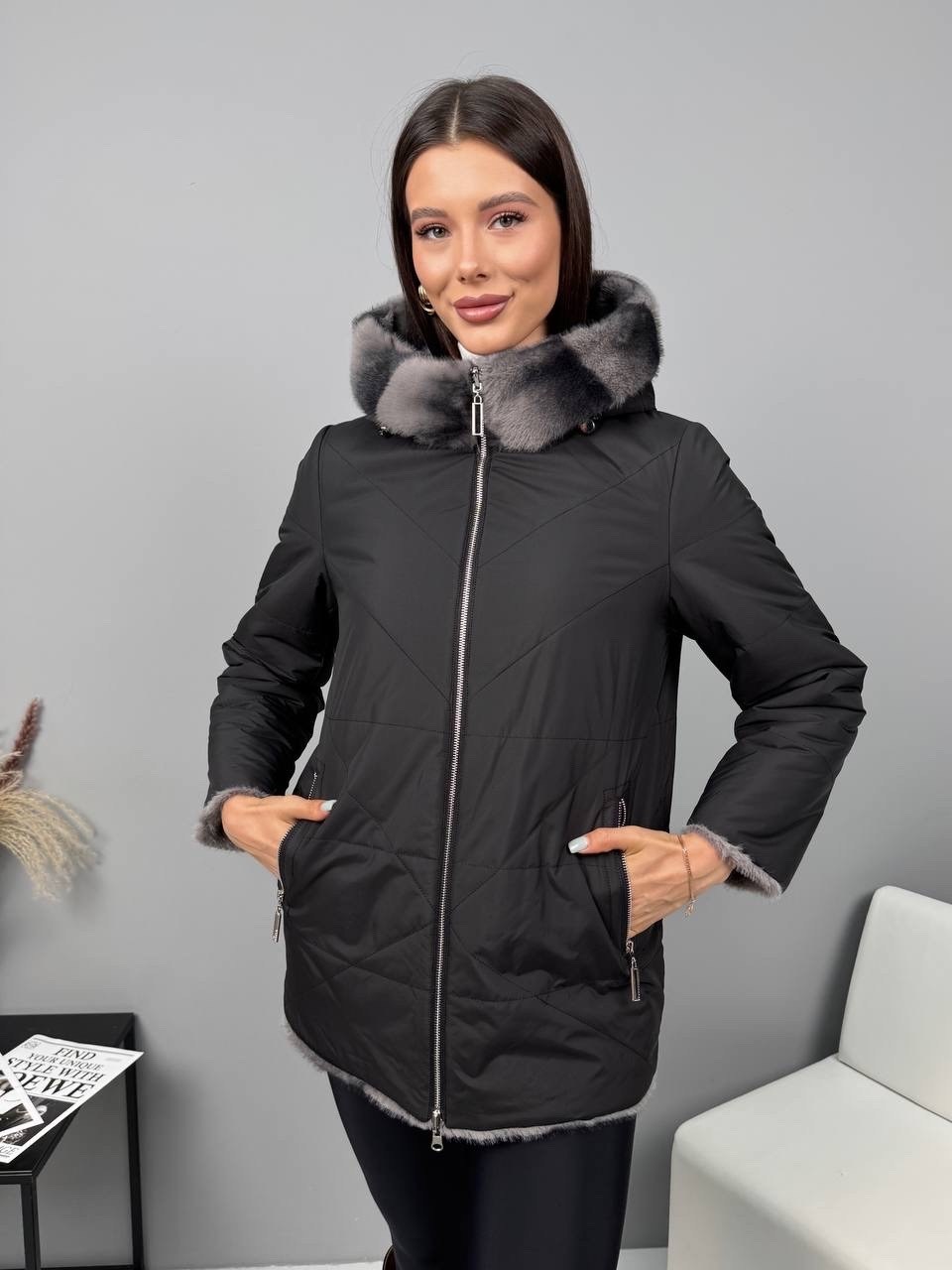 куртка зимняя женская,женская куртка,куртка комбинированная норкой,куртка,женская шуба