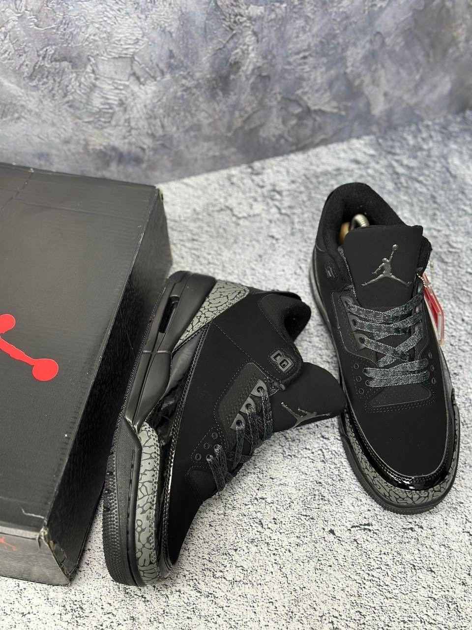 nike air jordan 3 black cat,баскетбольная ,кроссовки,кроссовки air jordan 3 retro gs 'black cat' черный,jordan кроссовки