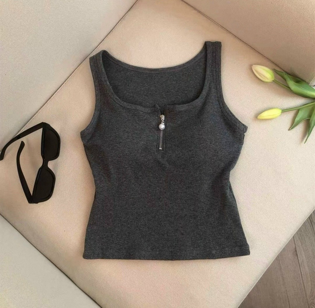 женская майка,женский топ,трикотажная майка,трикотажная майка на молнии,майка вязаная