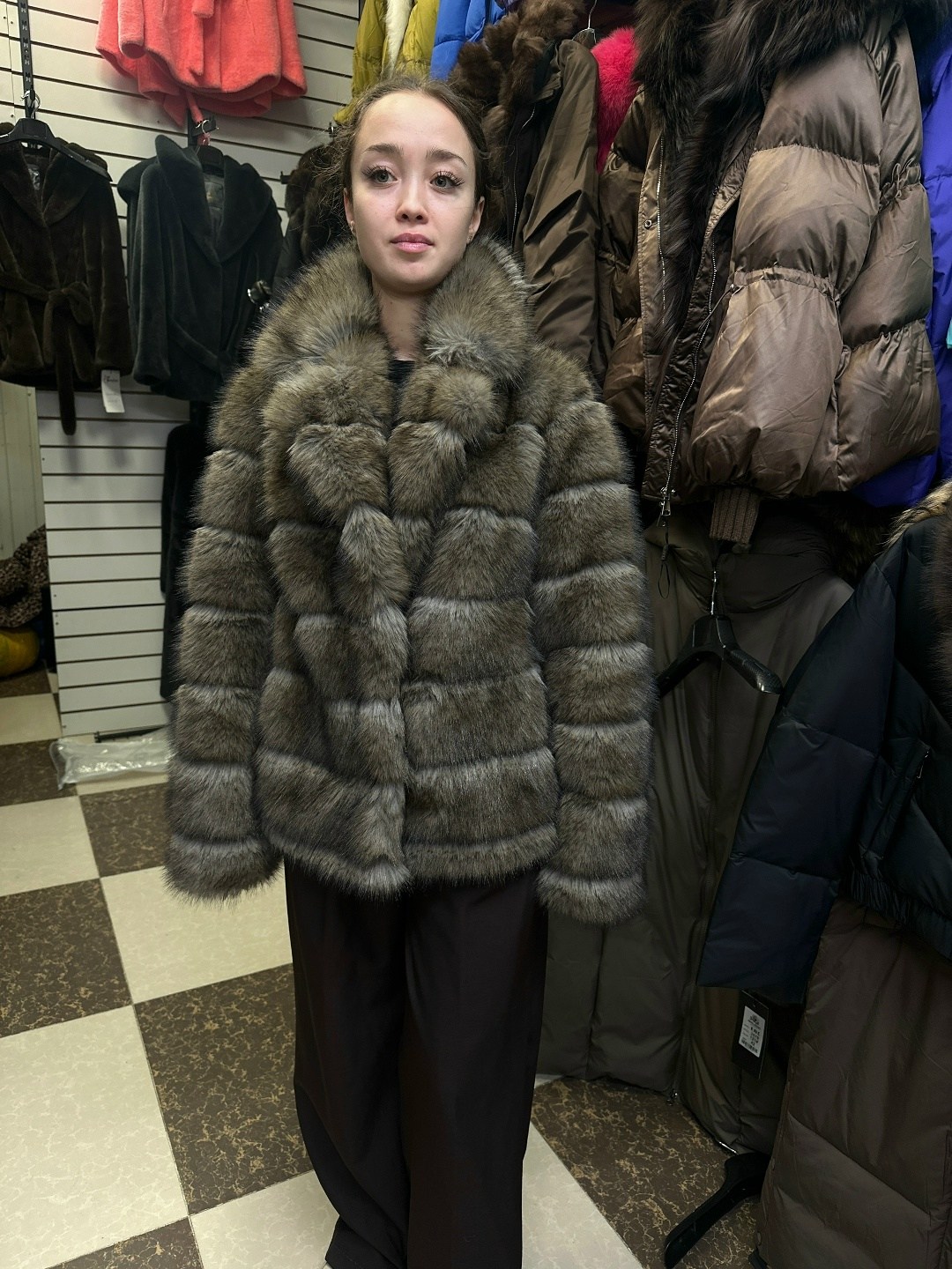 шуба из меха финского песца,шуба из песца,шуба из соболя,шуба соболь,шуба из меха финского песца yana kraft brand