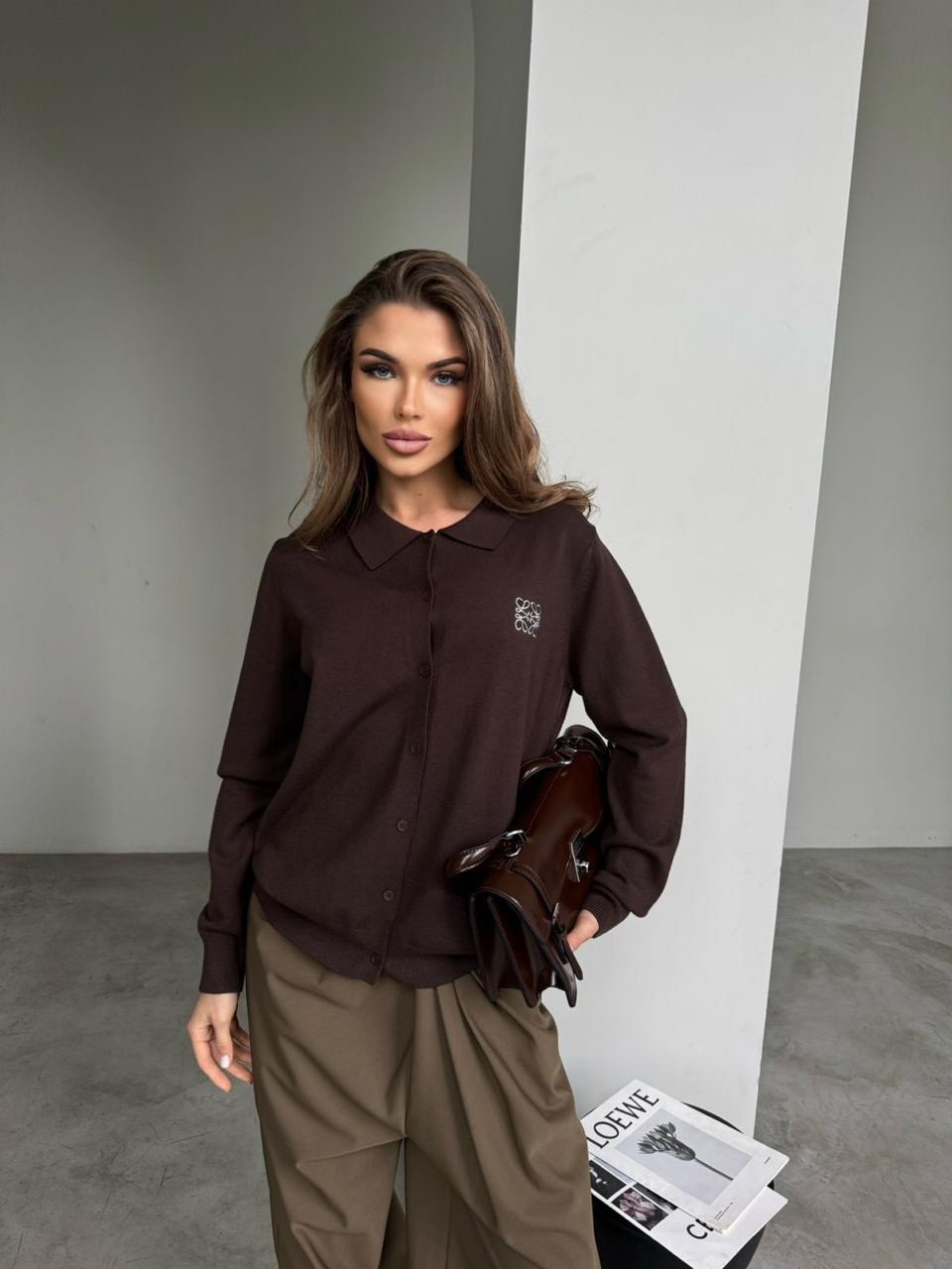 джемпер emberens,женская кофта,коричневый джемпер,кардиган на пуговицах,кардиган женский