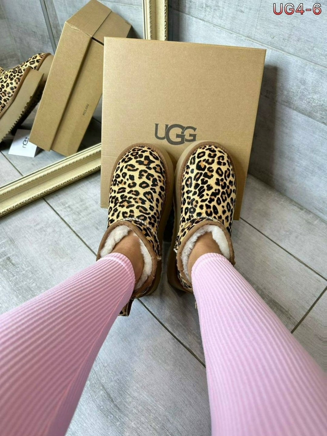 угги ugg с натуральным мехом premium shoes цвет леопардовый,леопардовые угги,ugg женские угги леопардовые на платформе,ugg леопардовые,угги ugg с натуральным мехом premium shoes