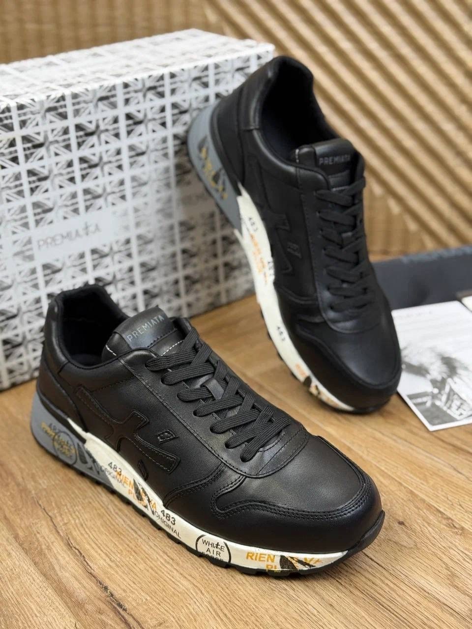 кроссовки мужские premiata,кроссовки premiata,кроссовки премиата мик,кроссовки premiata кожаные черные,