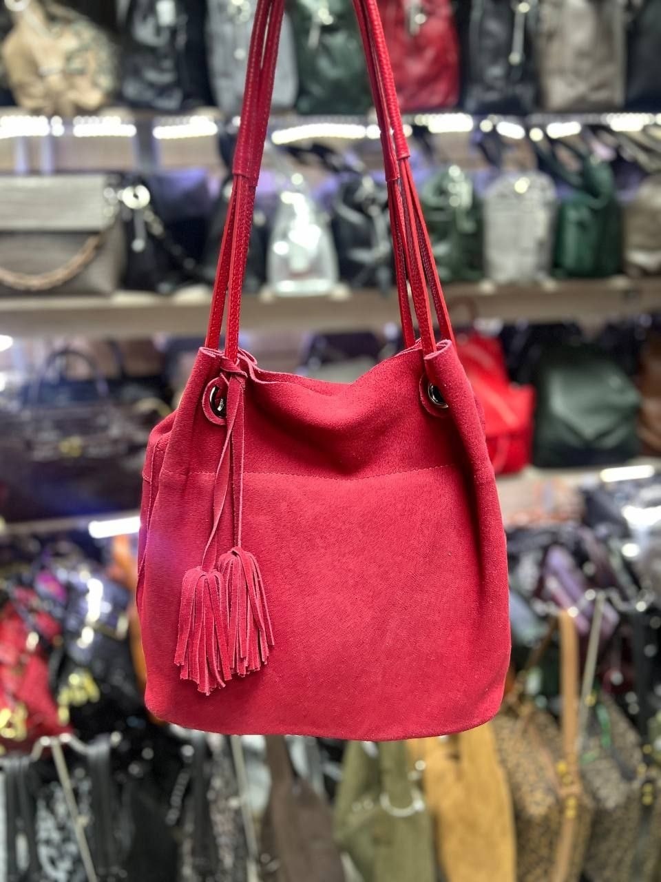 красная замшевая сумка антонио моретти,женская замшевая сумка,сумка замшевая,женская сумка из натуральной замши,сумка красная женская замшевая