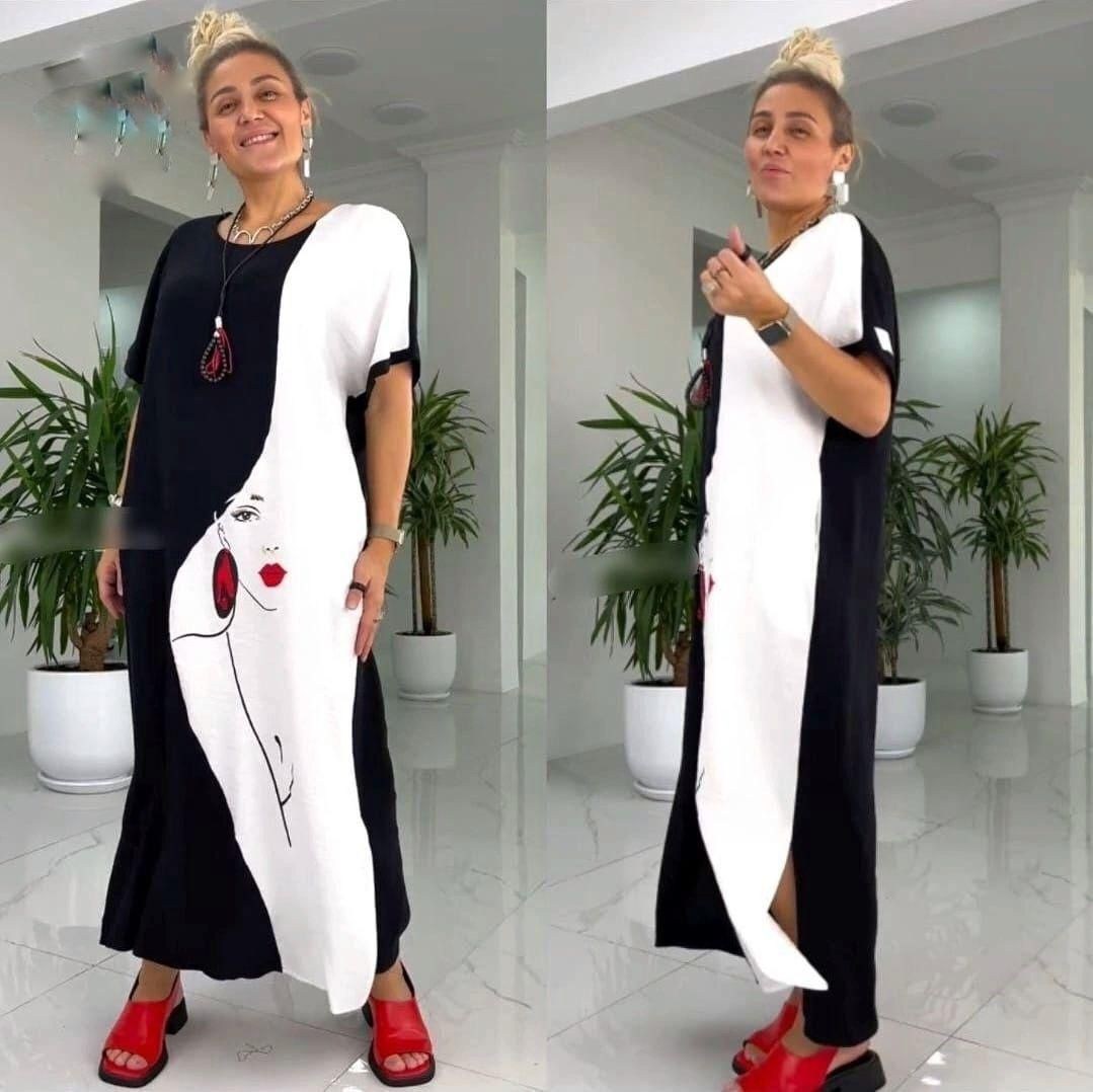 женское платье свободного кроя,женское платье больших размеров,платье женское в стиле бохо,платье,платье cвободного кроя