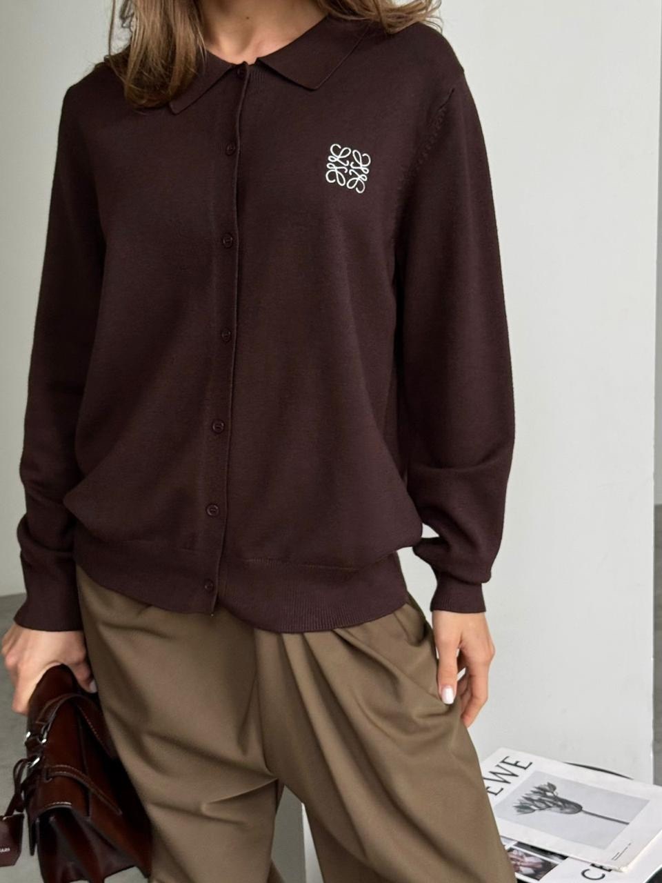 джемпер emberens,женская кофта,коричневый джемпер,кардиган на пуговицах,кардиган женский