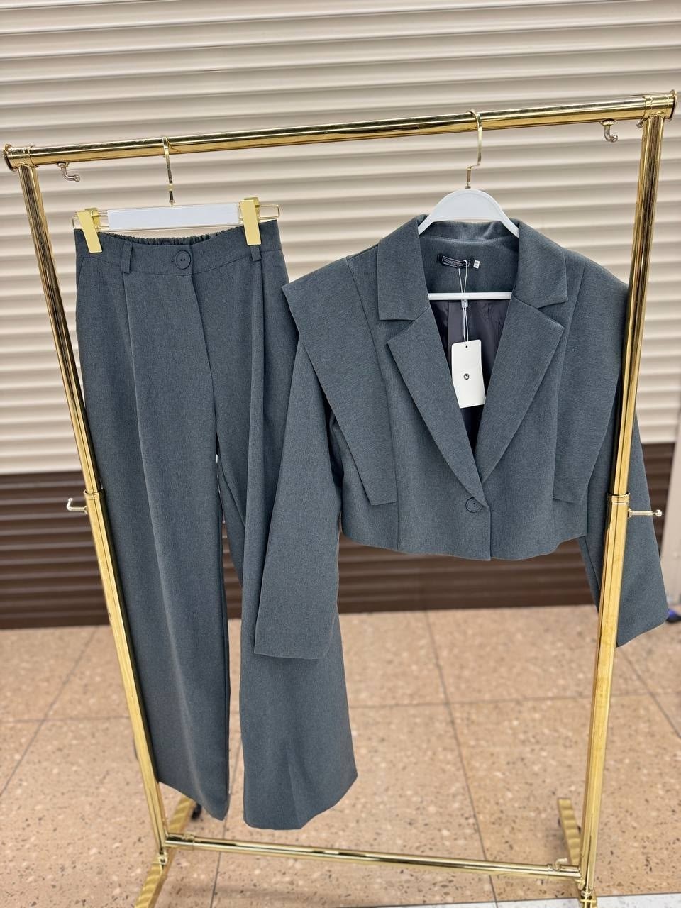 брючный костюм женский,костюм брючный,костюм женский с брюками палаццо,женский костюм брюки,костюм двойка брюки палаццо + укороченный пиджак