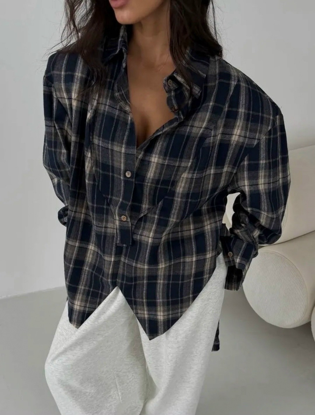 рубашка в клетку женская,клетчатая рубашка женская,рубашка оверсайз в клетку хлопковая monolog,рубашка в клетку оверсайз ease house,рубашка женская в клетку оверсайз
