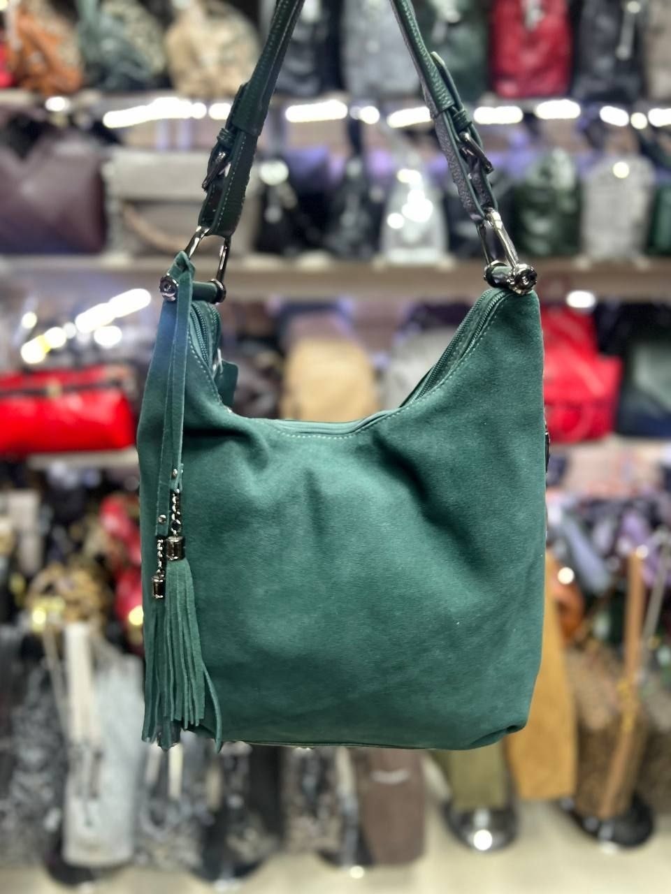 женская сумка из натуральной замши,женская сумка-хобо curanni из натуральной замши,замшевая сумка женская,сумка замшевая,сумка женская синий