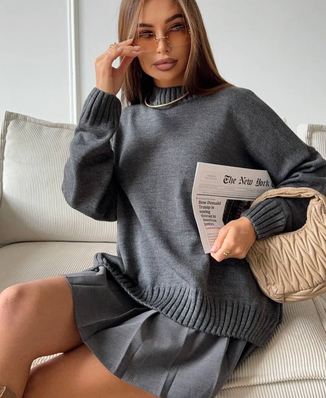 вязаный свитер оверсайз,джемпер оверсайз вязаный,женский свитер оверсайз,свитер оверсайз вязаный удлиненный,вязаные джемпера