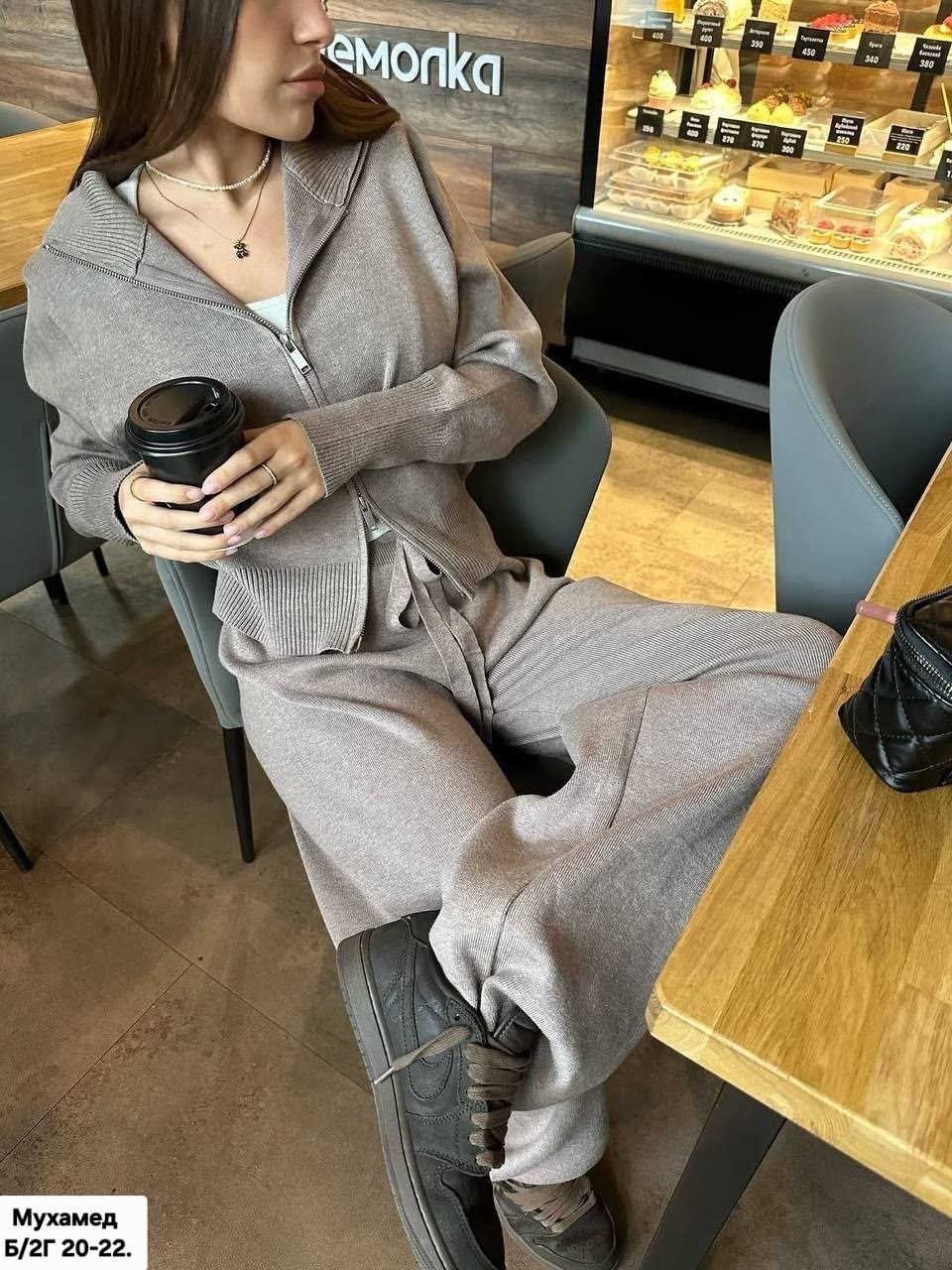 костюм двойка кашемир,трикотажный костюм,трикотажные костюмы женские,женский кашемировый трикотажный костюм hirsionsan,трикотажный костюм с брюками женский