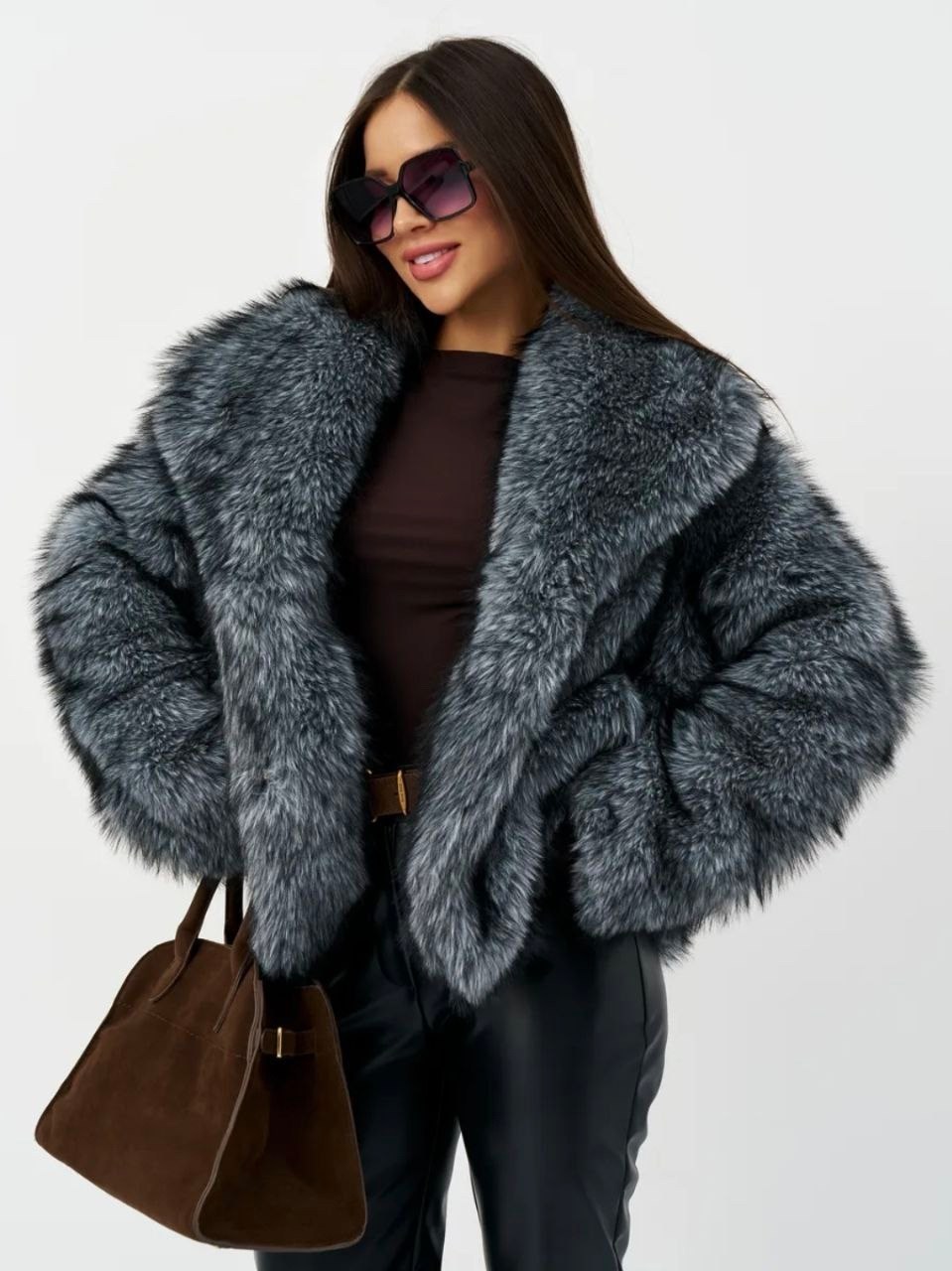 шуба искусственная экошуба зимняя simile instyle 300326460,шуба искусственная зимняя оверсайз осень 2025 monyken,шуба искусственная,шуба из эко меха,женская шуба