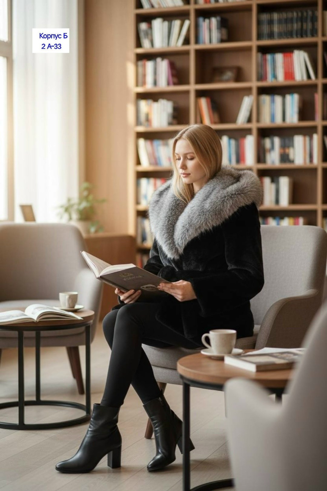 шуба из мутона с капюшоном, отделка блюфрост,шуба из мутона,мутоновая шуба с чернобуркой,мутоновая шуба с песцовым воротником,шуба с песцовым воротником