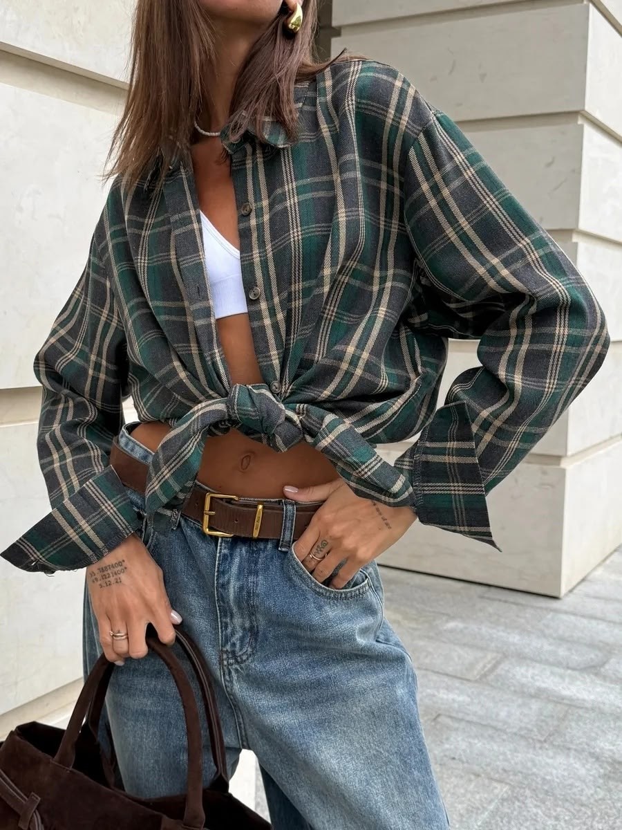 женская рубашка в клетку,рубашка клетчатая,рубашка в клетку,клетчатая рубашка из хлопка,рубашка в клетку оверсайз