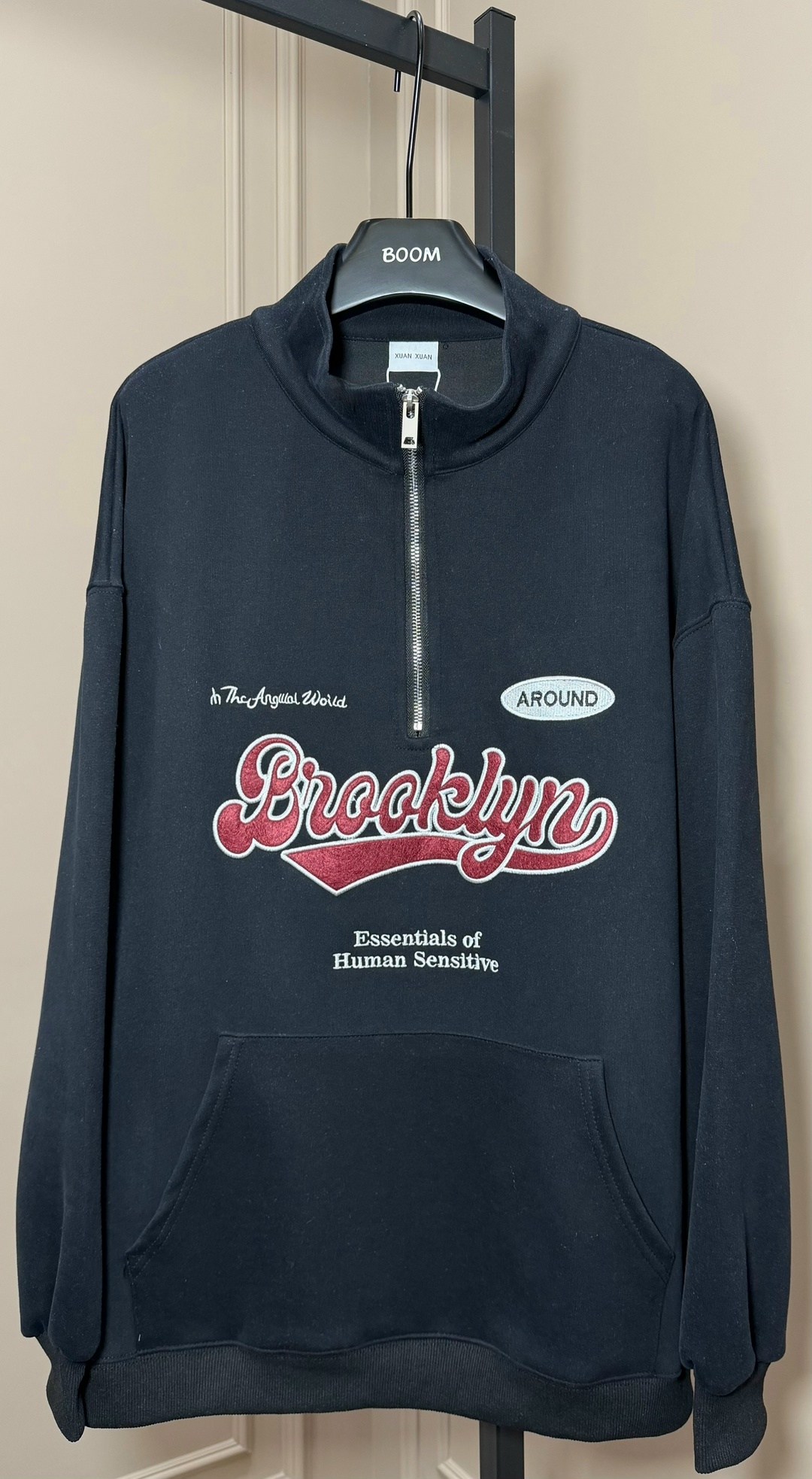 женские кофты,толстовка полузамок оверсайз blackpires,женская толстовка,свитшот женский на молнии