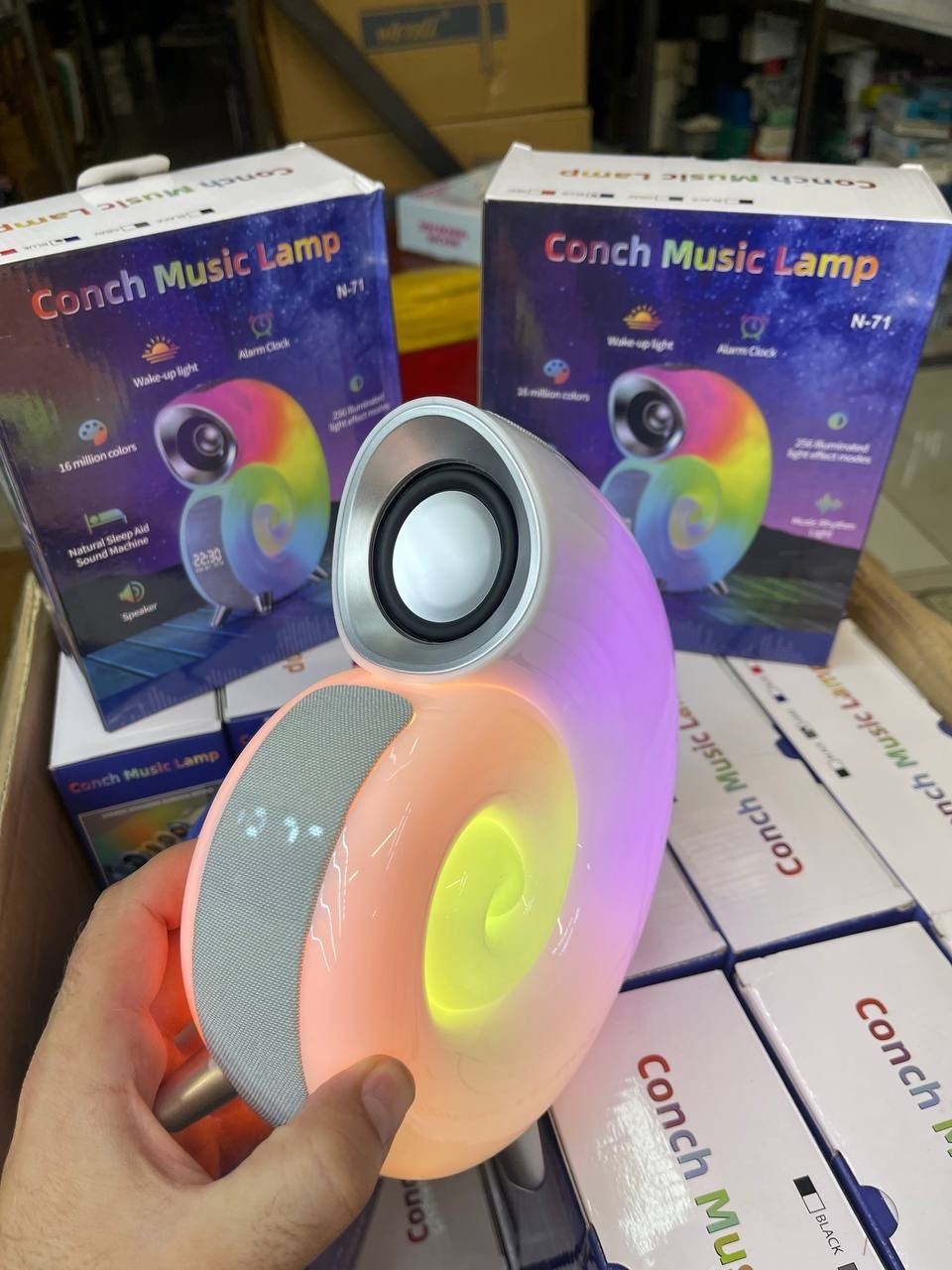 колонка ночник,беспроводная музыкальная колонка,музыкальный светильник,музыкальная лампа,ночник детский с подсветкой и колонкой улитка