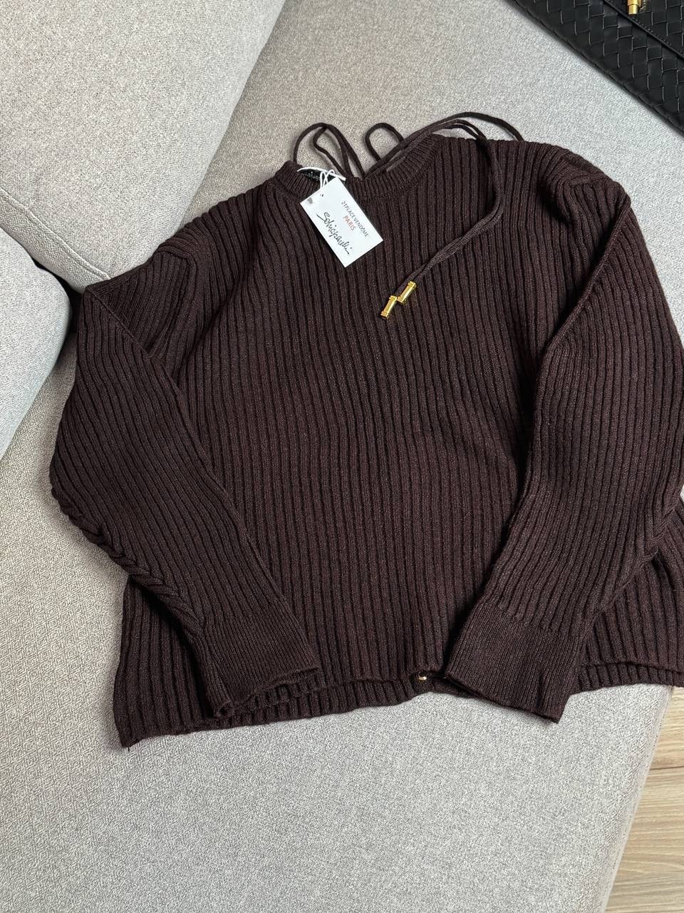 удлиненный свитер,кофта вязаная,коричневый свитер,кожаная свитер,свитер