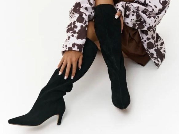 topshop black suede boots,сапоги,остроносые сапоги,замшевые сапоги,ботфорты замшевые