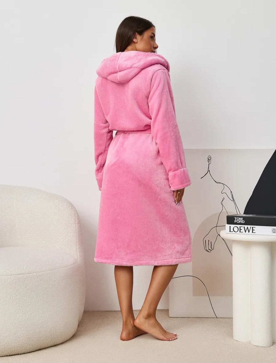 длинный женский махровый халат с капюшоном для дома,женские халаты с капюшоном велсофт,халат махровый женский,халат домашний розовый,домашний халат теплый с капюшоном сити текс