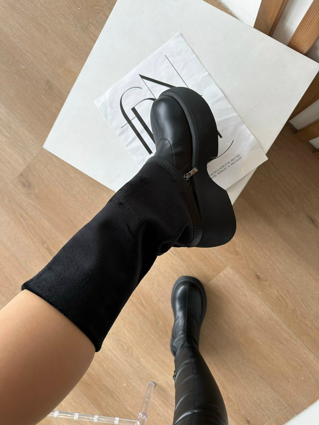 ботфорты на платформе чулки демисезонные maniolini цвет черный,ботфорты чулки на платформе демисезонные maniolini,ботфорты женские,ботфорты женские зимние кожаные,сапоги ботфорты