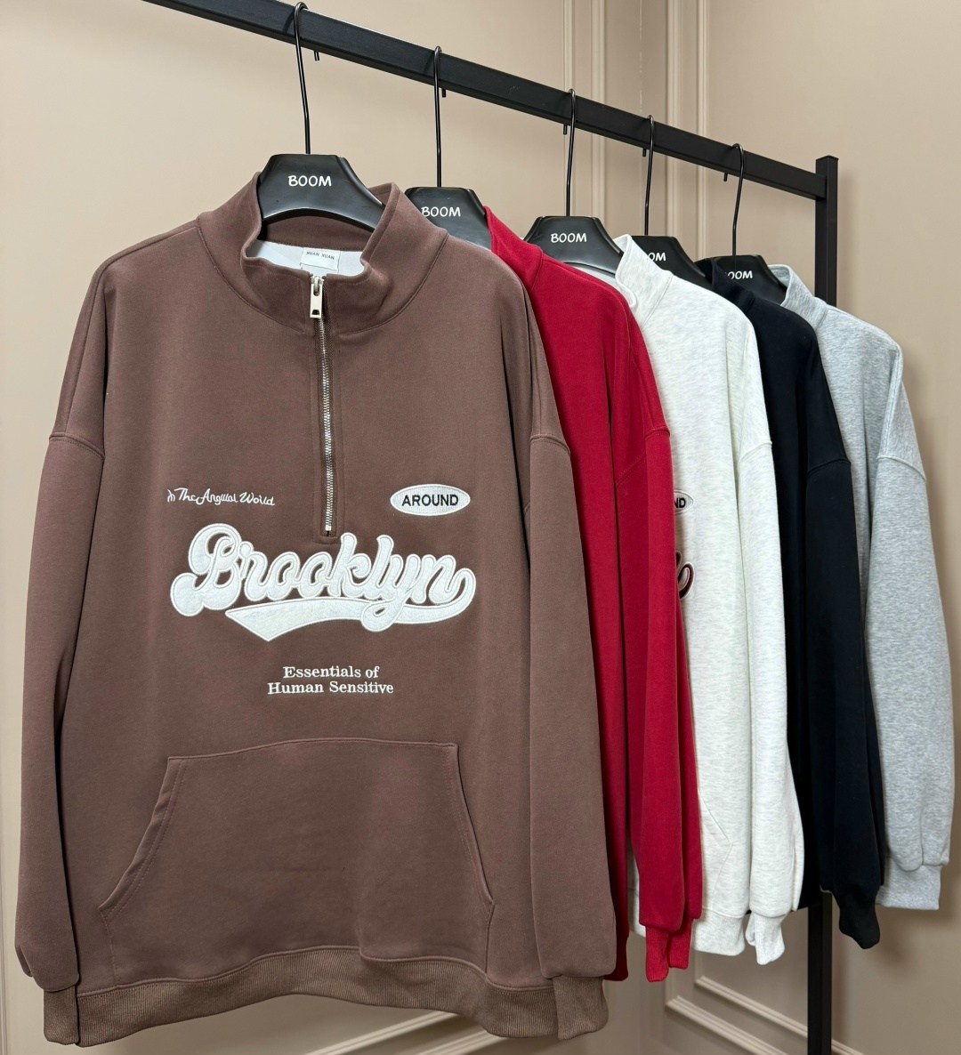 женские кофты,толстовка полузамок оверсайз blackpires,женская толстовка,свитшот женский на молнии