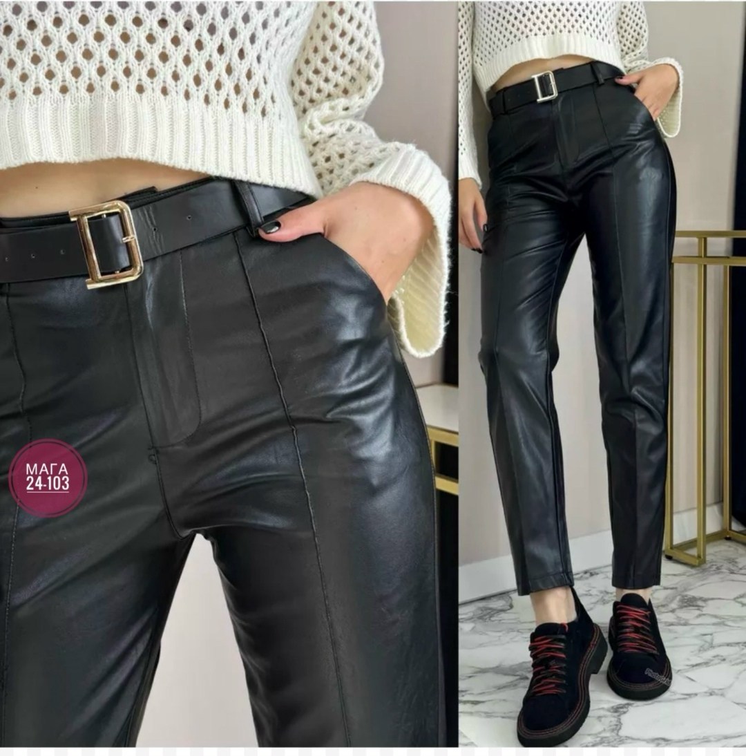 женские брюки из экокожи черные 2223,брюки кожаные,женские брюки из экокожи,брюки из экокожи,женские кожаные брюки