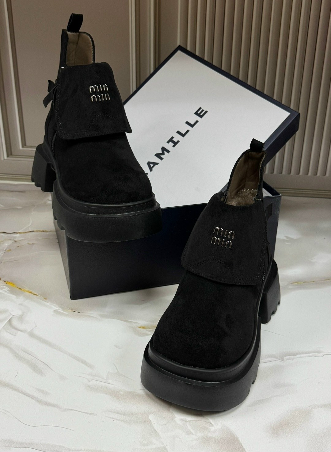 женские ботинки,,ботинки замшевые miu miu,ботинки зимние miu miu premiumshoes 265159579, женская