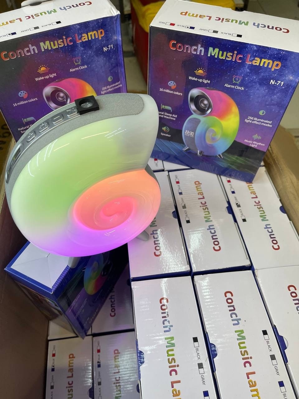 колонка ночник,беспроводная музыкальная колонка,музыкальный светильник,музыкальная лампа,ночник детский с подсветкой и колонкой улитка