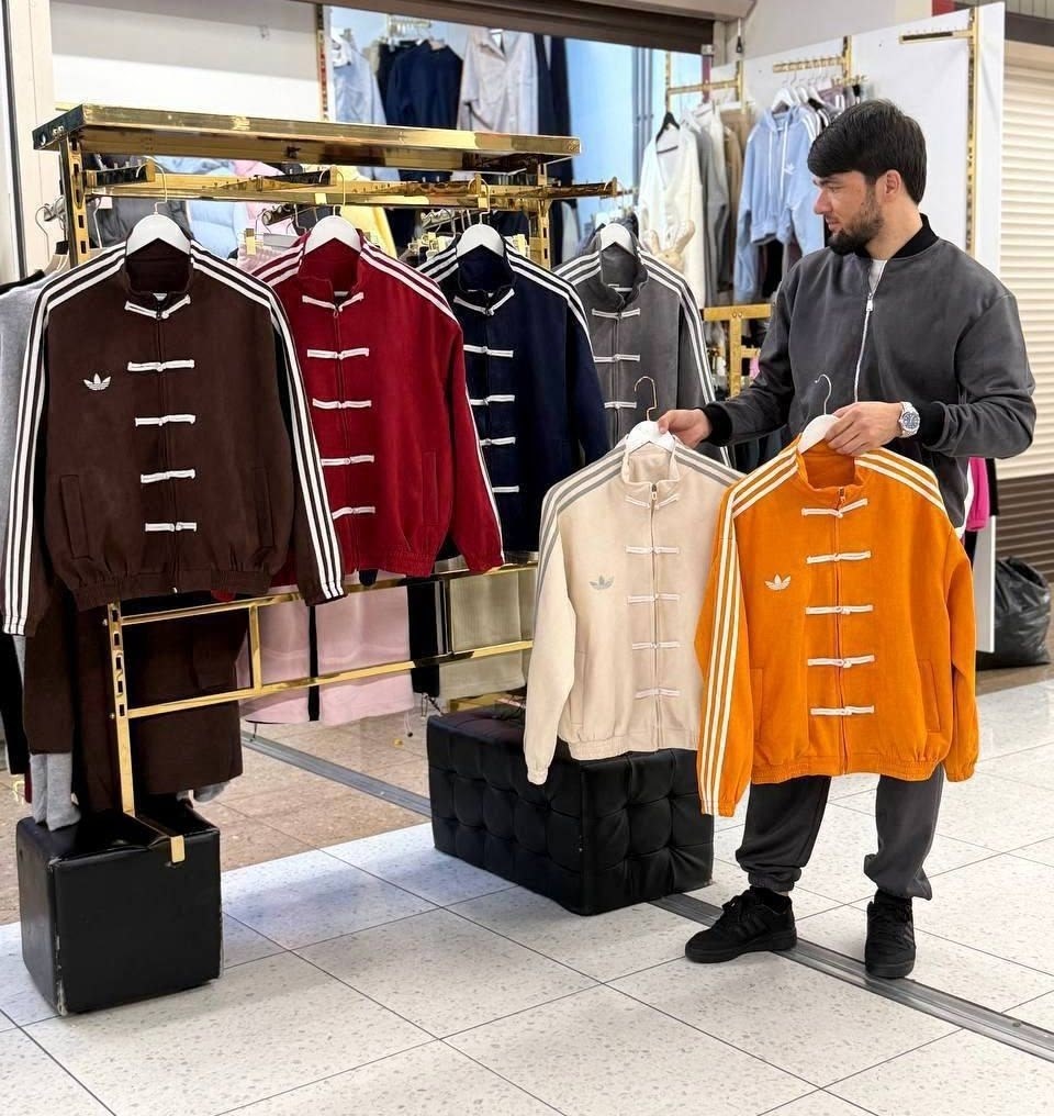 adidas мужская и женская классическая новая китайская замшевая куртка jy8276,adidas chinese new year jacket,адидас кофта в китайском стиле,адидас олимпийка