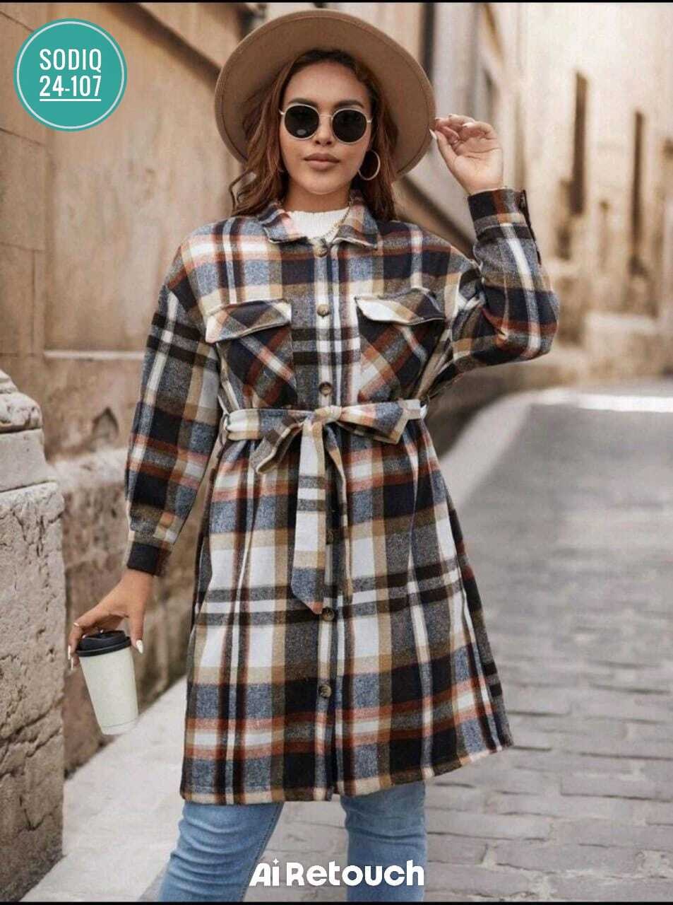 пальто в клетку,пальто в клетку удлиненное,клетчатое пальто,женское кашемировое пальто в клетку,женское универсальное пальто с отложным воротником, длинное шерстяное пальто в клетку