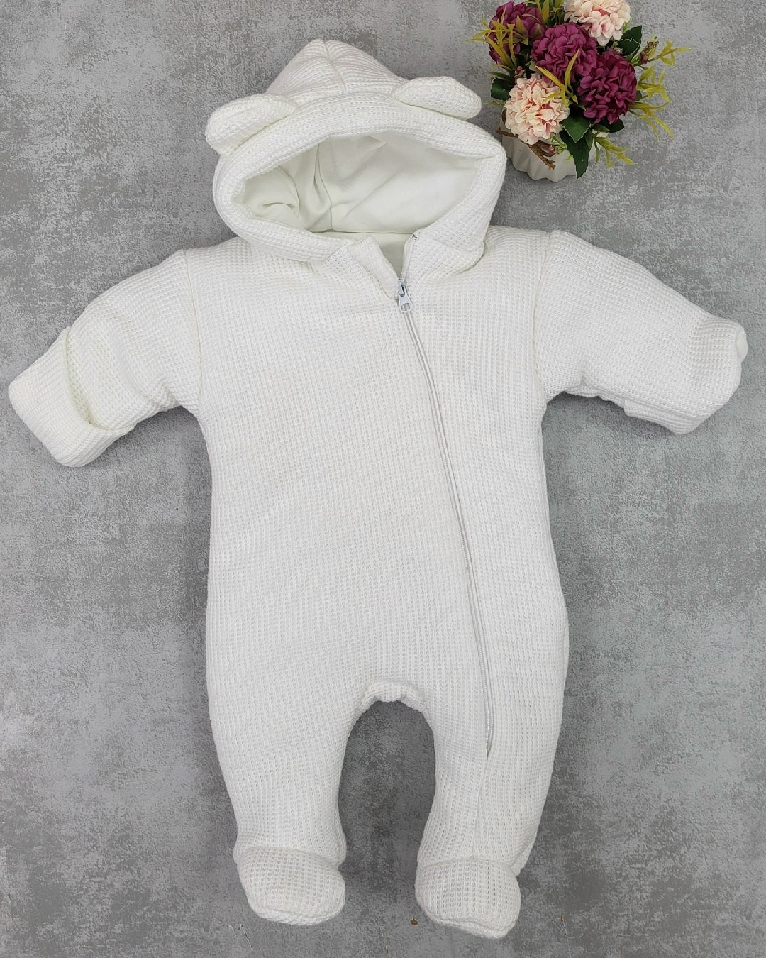 комбинезон для новорожденного,комбинезон утепленный для новорожденного с,теплый комбинезон для новорожденных,комбинезон на синтепоне,комбинезон белый велюровый для новорожденного