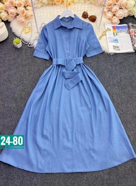 платье женская,платье,платье голубое,платье 1001dress хлопок повседневное миди голубой,платье-рубашка удлинённое тёмно-голубое