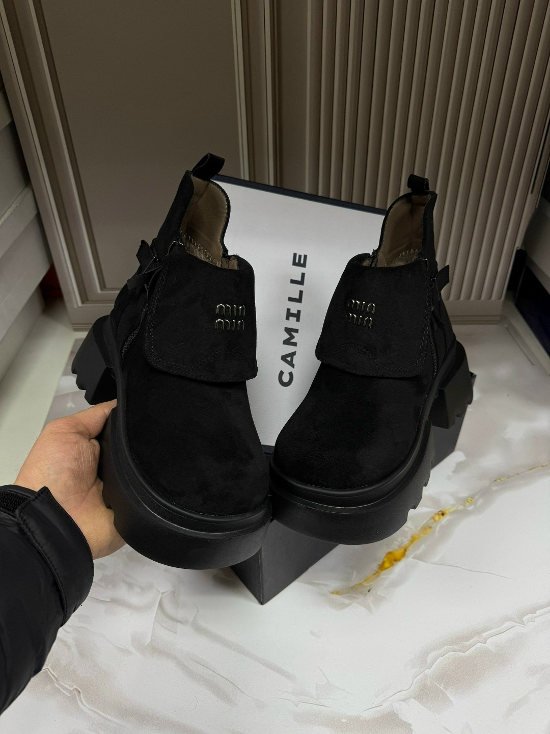 женские ботинки,,ботинки замшевые miu miu,ботинки зимние miu miu premiumshoes 265159579, женская