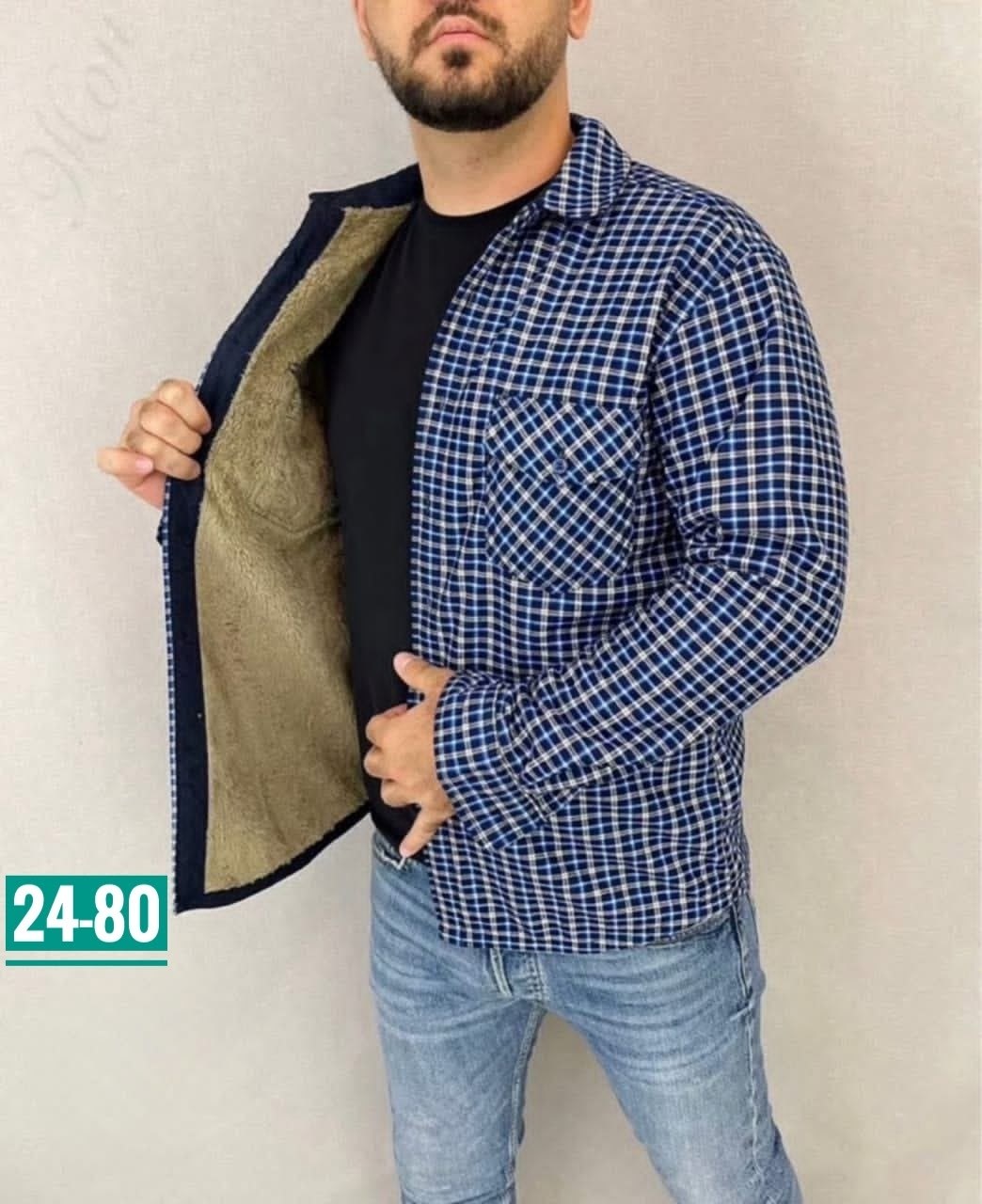 рубашка теплая на флисе,рубашка на меху,рубашка в клетку теплая h&h fashion,рубашка мужская утепленная,мужская клетчатая рубашка