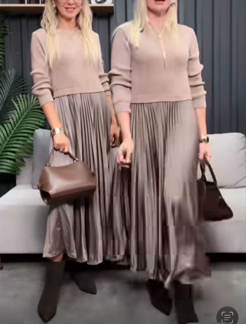 женское платье макси элегантное вязаное платье-свитер с плиссированной юбкой,юбка макси плиссе плиссированная,костюм с плиссированной юбкой,костюм трикотажный с юбкой плиссе syrup,теплое асимметричное