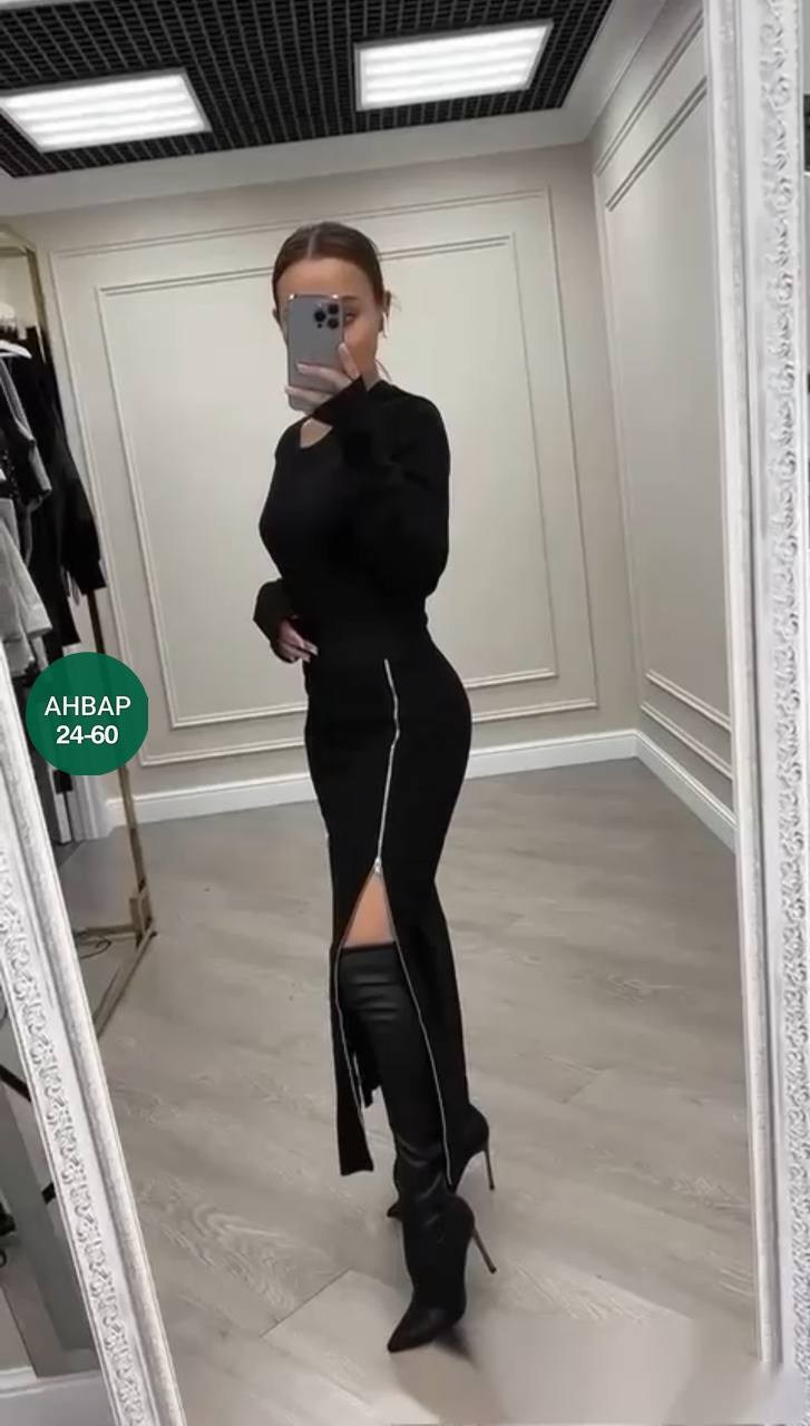 платье,платье черное,трикотажное платье,женское платье,платье женское длинное