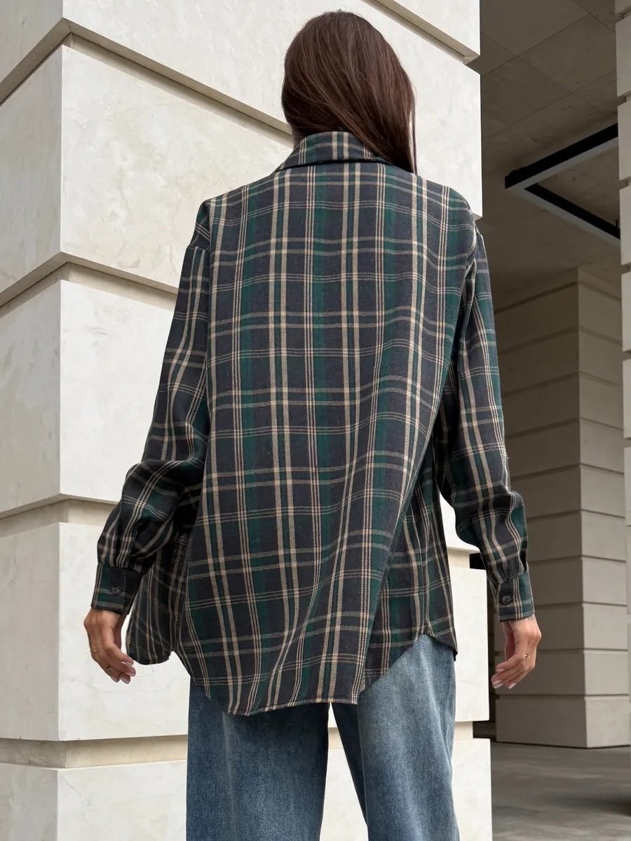 женская рубашка в клетку,рубашка клетчатая,рубашка в клетку,клетчатая рубашка из хлопка,рубашка в клетку оверсайз