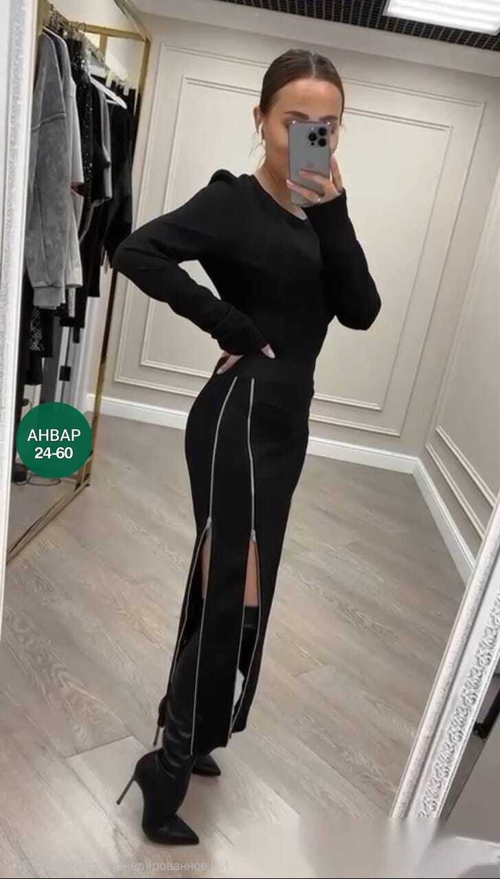 платье,платье черное,трикотажное платье,женское платье,платье женское длинное