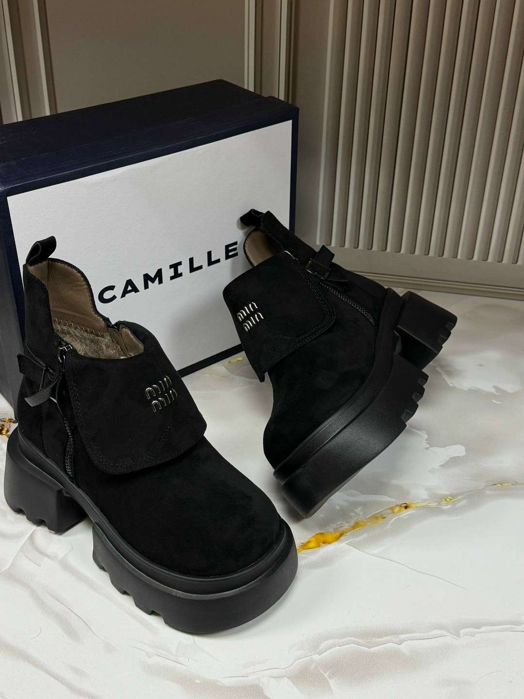 женские ботинки,,ботинки замшевые miu miu,ботинки зимние miu miu premiumshoes 265159579, женская