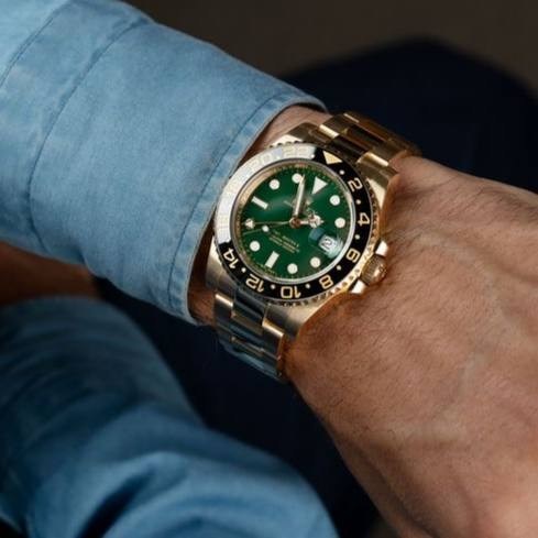 rolex gmt master 2 gold green,rolex gmt master 2,наручные часы rolex,rolex gmt master зеленый,часы rolex мужские