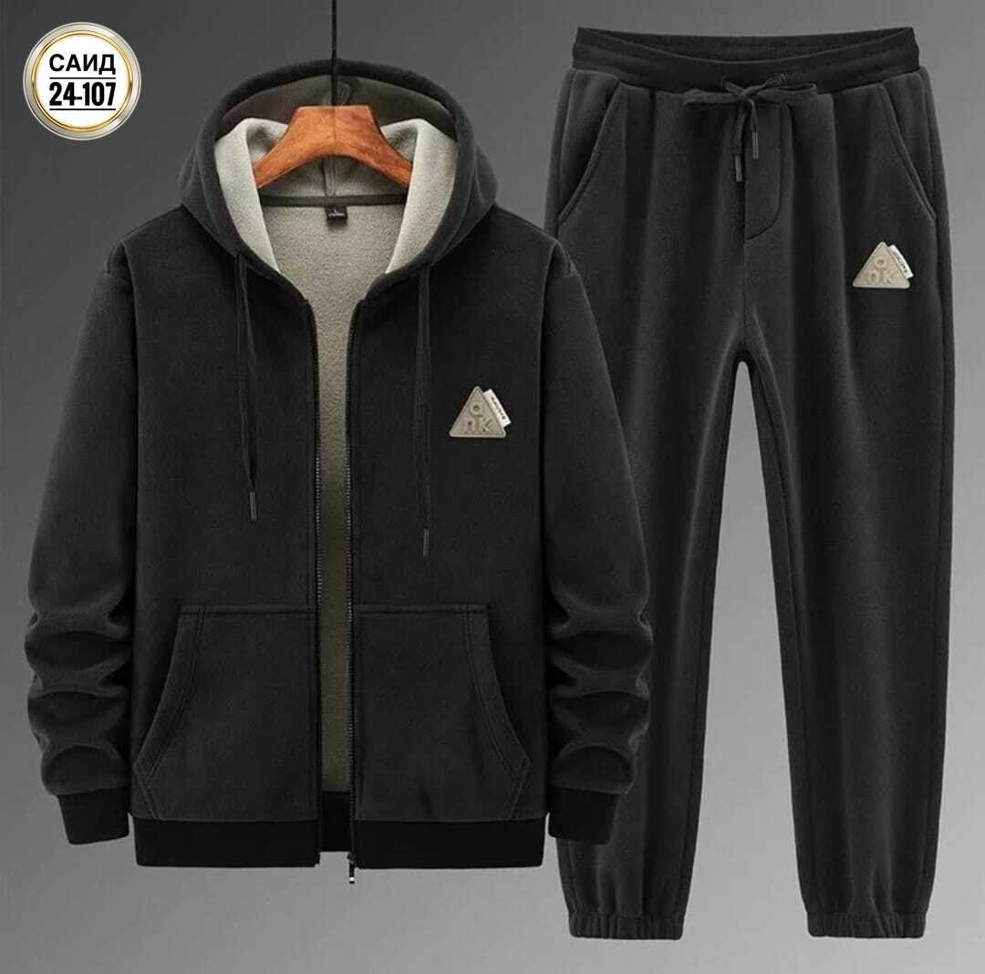 зимний кашемировый и плотный костюм мужской комплект из толстовки и хлопковых брюк,мужской спортивный костюм теплый и повседневный,зимний кашемировый и плотный костюм мужской комплект с капюшоном,спор