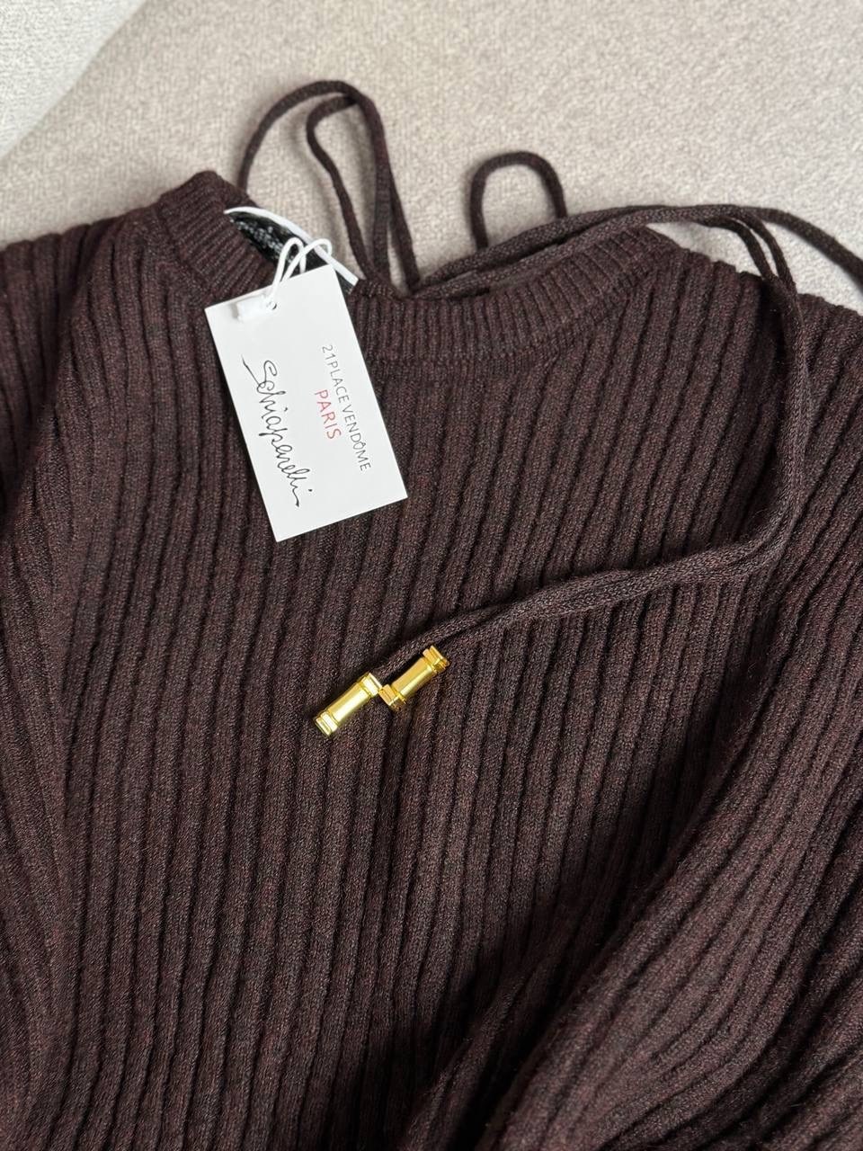 удлиненный свитер,кофта вязаная,коричневый свитер,кожаная свитер,свитер