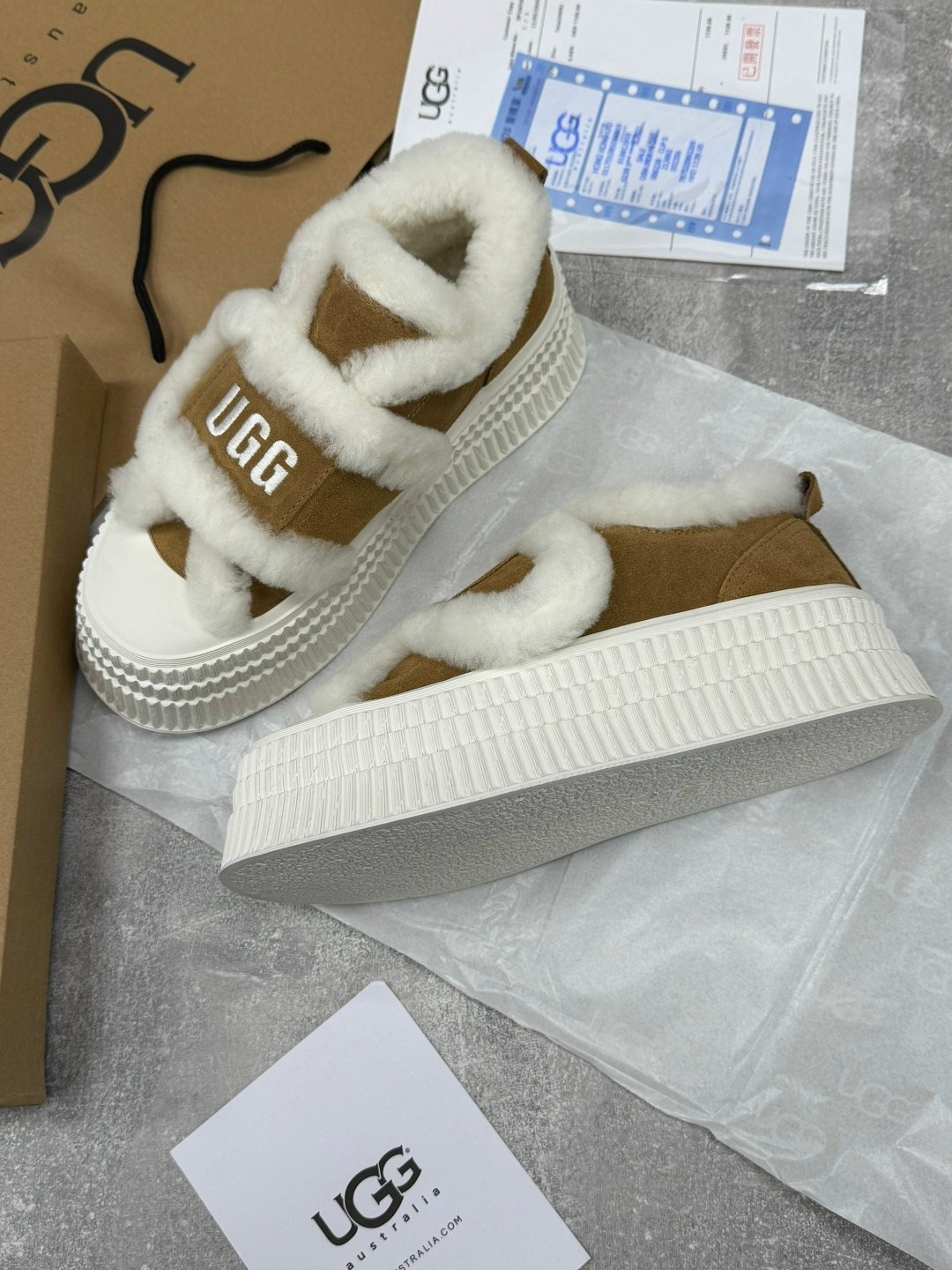 ,брендовые кеды ugg на толстой подошве с мехом,кеды с мехом ugg,кеды с мехом ugg lady's shoes 278842419,женская