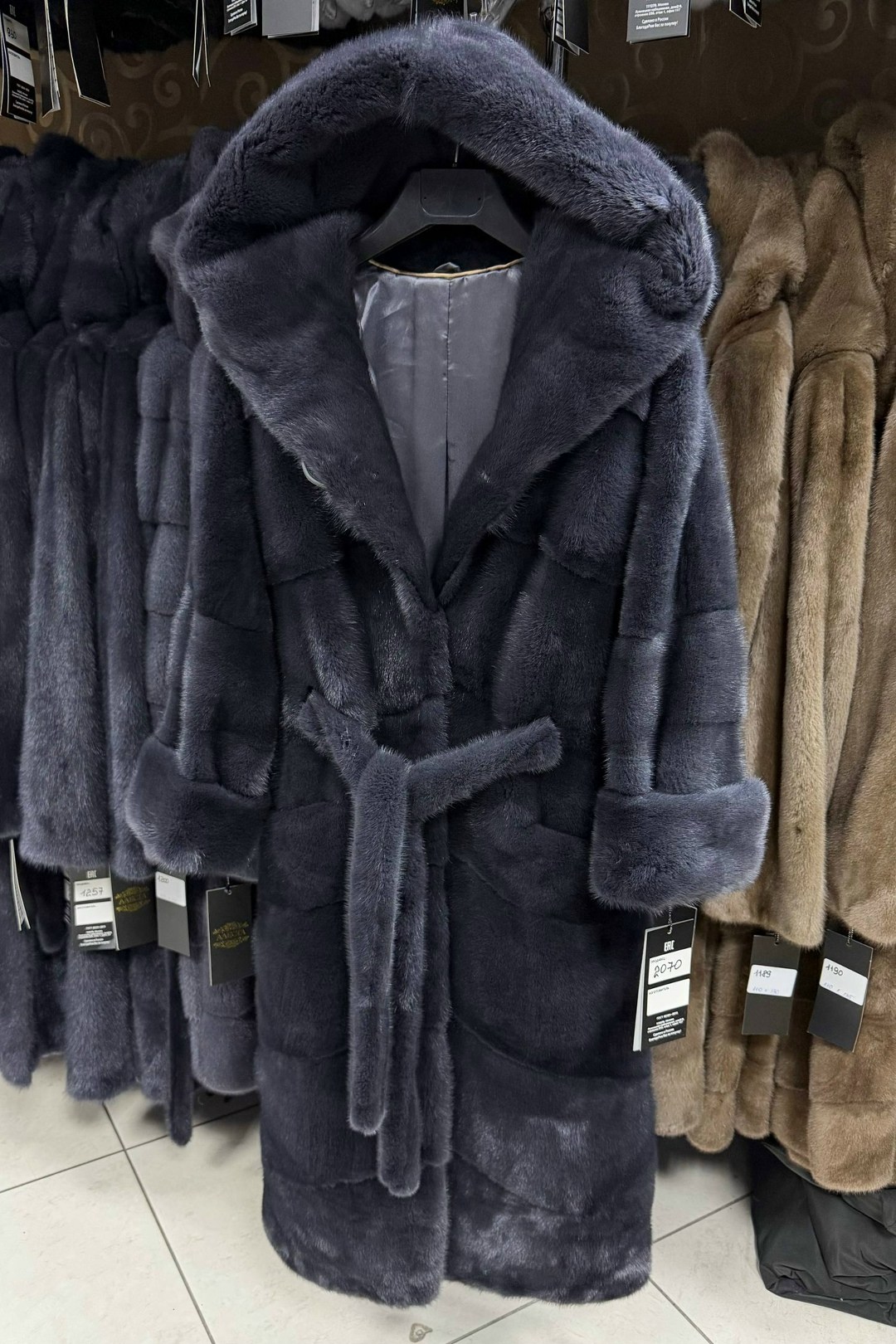 шуба норковая,шуба bffur из натурального меха норки,норковая шуба с поясом и капюшоном,норковая шуба с поясом,шуба халат с поясом из меха рекса